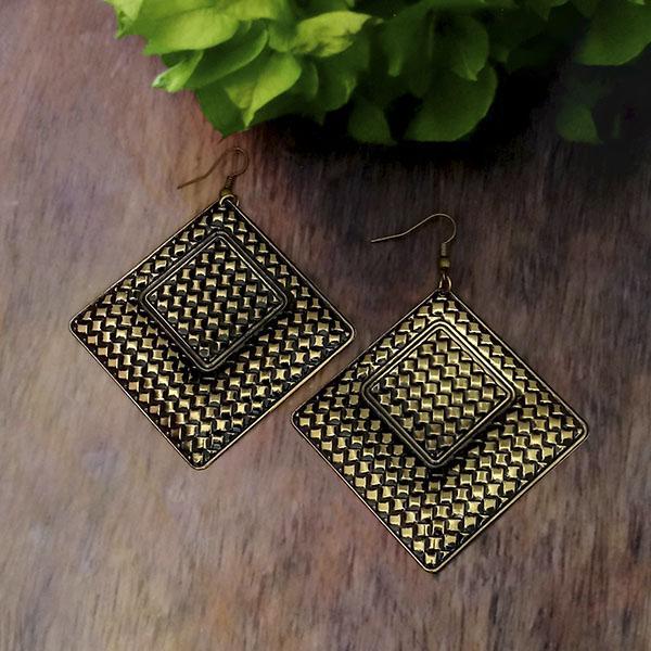 Urthn Antique Gold Plated Dangler Earrings