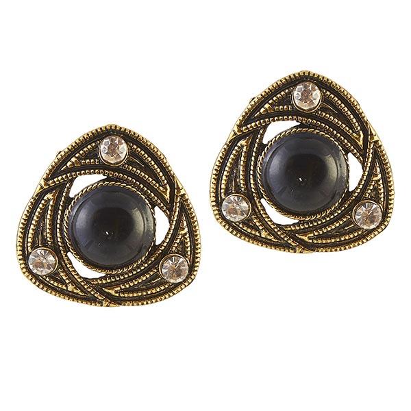 Kriaa Antique Gold Plated Stud Earrings - 1306512