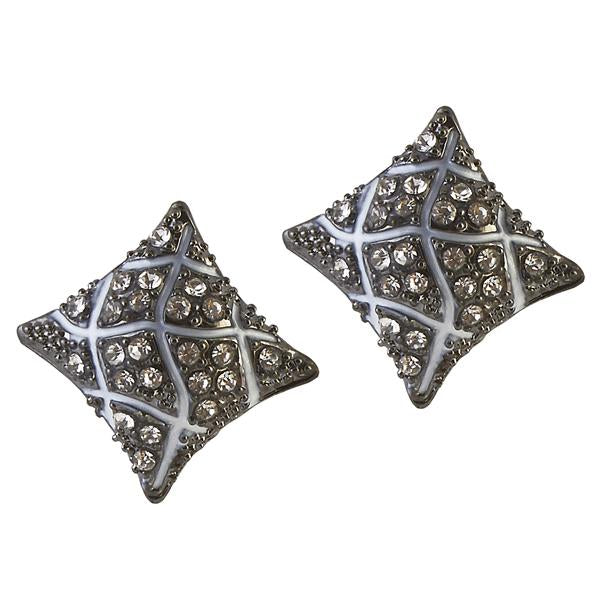 The99Jewel Austrian Stone Oxidised Stud Earrings - 1306632