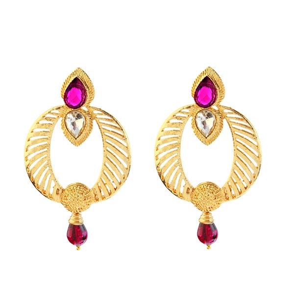Kriaa Gold Plated Austrian Stone Dangler Earrings - 1307012A