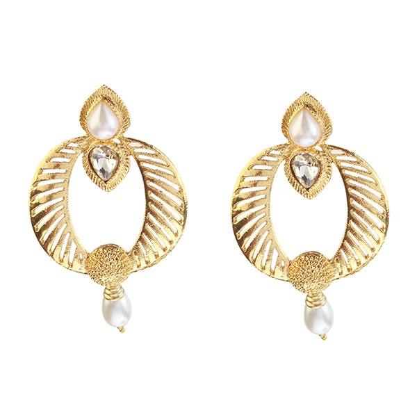 Kriaa Gold Plated Austrian Stone Dangler Earrings - 1307012B