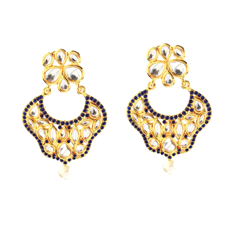 Amina Creation Gold Plated Dangler Earrings