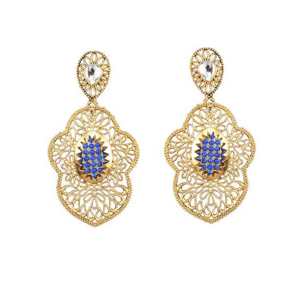 Amina Creation Gold Plated Dangler Earrings