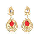 Kriaa Gold Plated Resin Stone Dangler Earrings - 1307343A