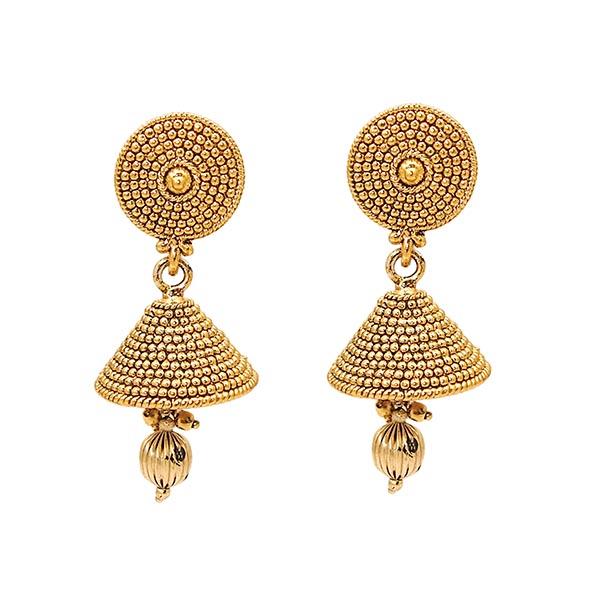 Kriaa Gold Plated Jhumki Earrings - 1307612