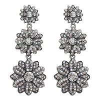 Jeweljunk Rhodium Plated Austrian Stone Dangler Earrings - 1307717A