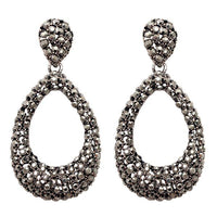 Jeweljunk Marcasite Stone Antique Gold Plated Dangler Earrings - 1307737A