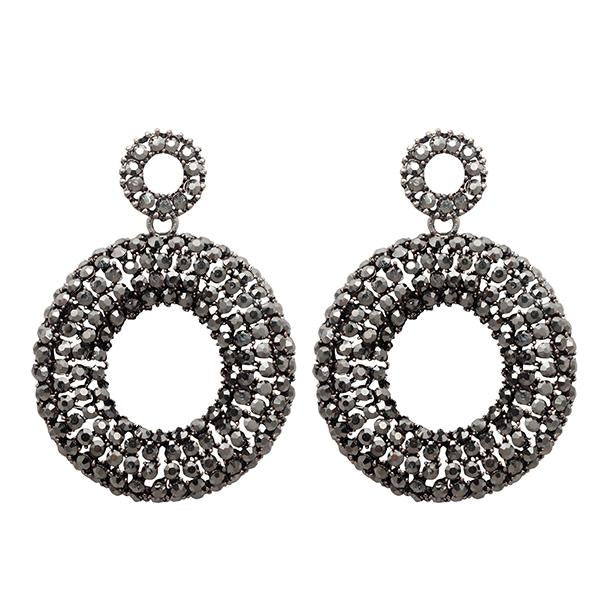 Yoona Marcasite Stone Dangler Earrings - 1307741A