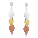 Urthn Two Tone Plated Dangler Earrings - 1307932