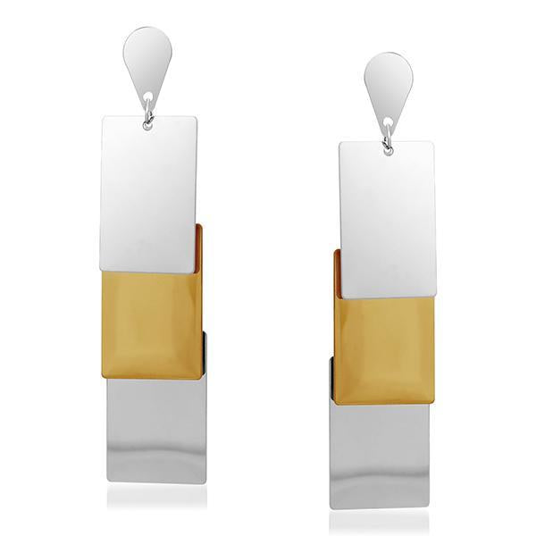 Urthn Two Tone Plated Dangler Earrings - 1307934