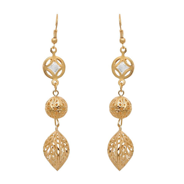 Urthn Austrian Stone Gold Plated Dangler Earrings - 1307941