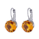 Kriaa Resin Stone Silver Plated Dangler Earrings - 1307966C