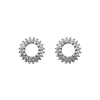 Eleonora American Diamond Round Stud Earrings - 1308005