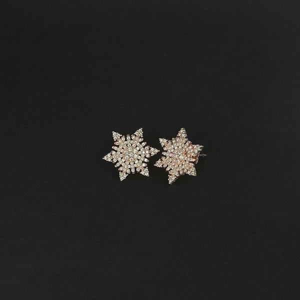 Urthn AD Stone Gold Plated Stud Earrings - 1308041C