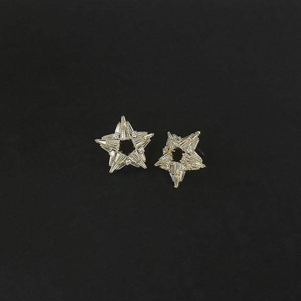 Urthn AD Stone Gold Plated Stud Earrings - 1308042A