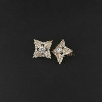 Urthn AD Stone Gold Plated Stud Earrings - 1308045B