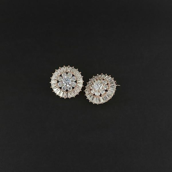 Urthn AD Stone Gold Plated Stud Earrings - 1308047B