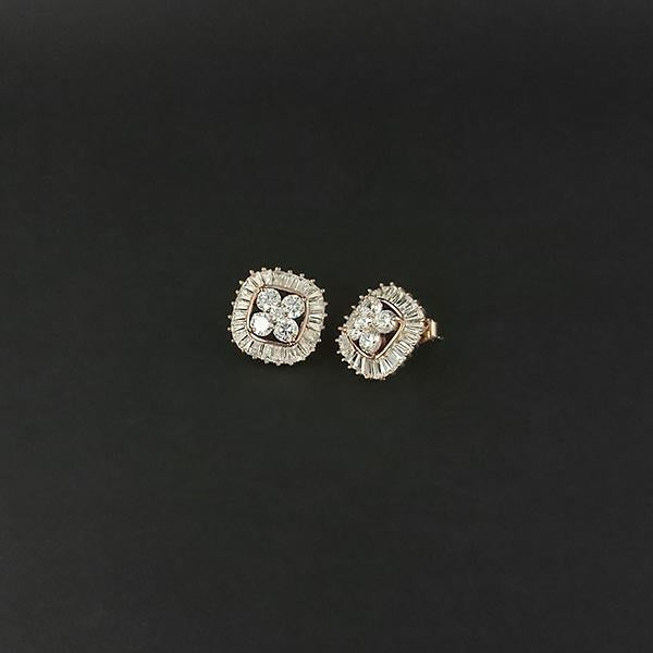 Urthn AD Stone Gold Plated Stud Earrings - 1308049B