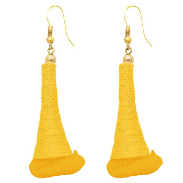 The99Jewel Gold Plated Yellow Thread Earrings - 1308318I