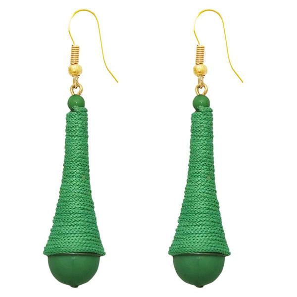 The99Jewel Gold Plated Green Thread Earrings - 1308319I