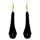 Jeweljunk Gold Plated Black Thread Earrings - 1308319J