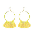 Jeweljunk Gold Plated Yellow Thread Earrings - 1308339G