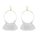 Tip Top Fashions Gold Plated White Thread Earrings - 1308339H