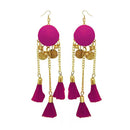 Jeweljunk Pink Thread Gold Plated Earrings - 1308341C