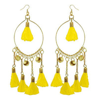 Jeweljunk Yellow Thread Gold Plated Earrings - 1308344D