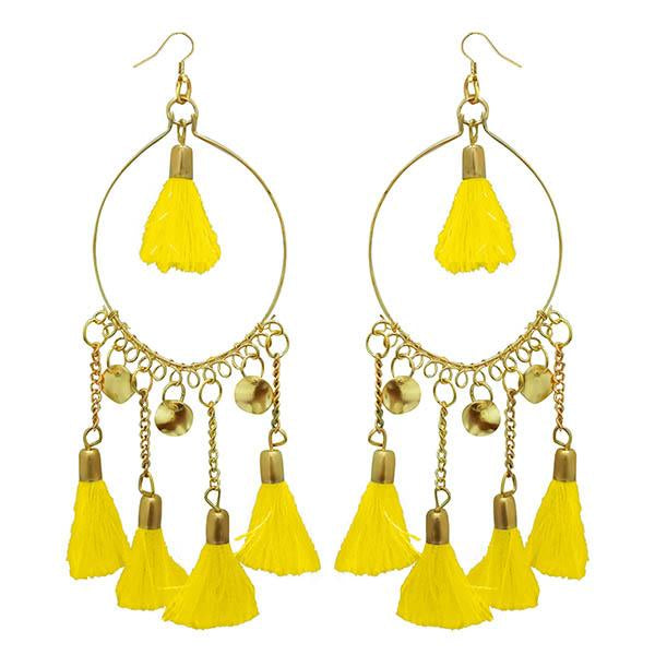 Jeweljunk Yellow Thread Gold Plated Earrings - 1308344D