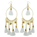 Jeweljunk White Thread Gold Plated Earrings - 1308344E