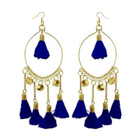 Jeweljunk Blue Thread Gold Plated Earrings - 1308344F