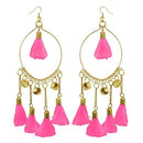 Jeweljunk Pink Thread Gold Plated Earrings - 1308344G