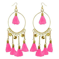 Jeweljunk Pink Thread Gold Plated Earrings - 1308344G