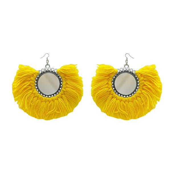 Jeweljunk Yellow Thread Silver Plated Earrings - 1308350H