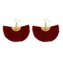 Jeweljunk Maroon Thread Gold Plated Earrings - 1308354E