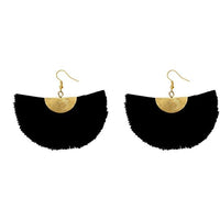 Jeweljunk Black Thread Gold Plated Earrings - 1308354K