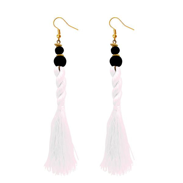 Tip Top Fashions White Gold Plated Thread Earrings - 1308356K