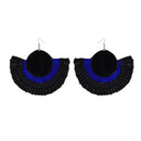 Jeweljunk Blue And Black Thread Earrings - 1308357I