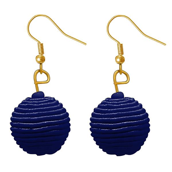 Jeweljunk Blue Thread Dangler Earrings - 1308358G