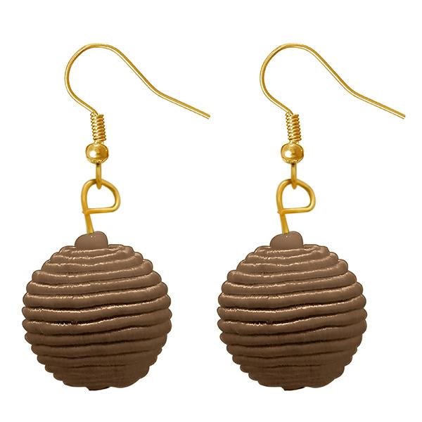 Jeweljunk Brown Thread Dangler Earrings - 1308358H