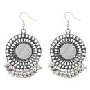 Jeweljunk Oxidised Plated Afghani Earrings - 1308362B