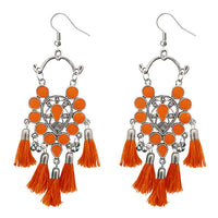 Jeweljunk Thread Meenakari Afghani Tassel Earrings - 1308365G