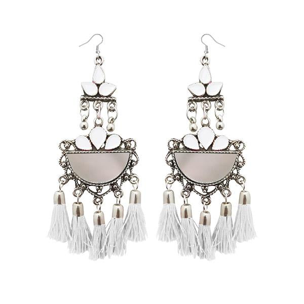 Jeweljunk Thread Meenakari Afghani Tassel Earrings - 1308370A