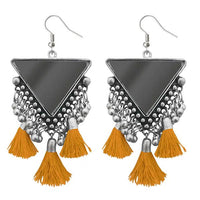 Jeweljunk Brown Thread Afghani Thread Earrings - 1308374I