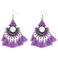 Jeweljunk Thread Meenakari Afghani Tassel Earrings - 1308375B