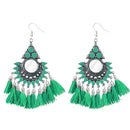 Jeweljunk Thread Meenakari Afghani Tassel Earrings - 1308375F