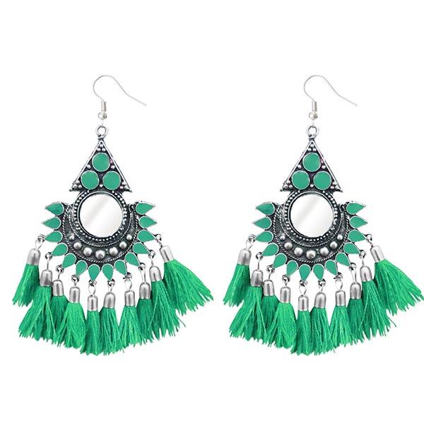 Jeweljunk Thread Meenakari Afghani Tassel Earrings - 1308375F