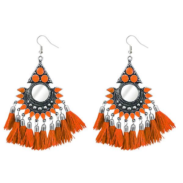 Jeweljunk Thread Meenakari Afghani Tassel Earrings - 1308375G