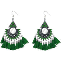 Jeweljunk Thread Meenakari Afghani Tassel Earrings - 1308375I